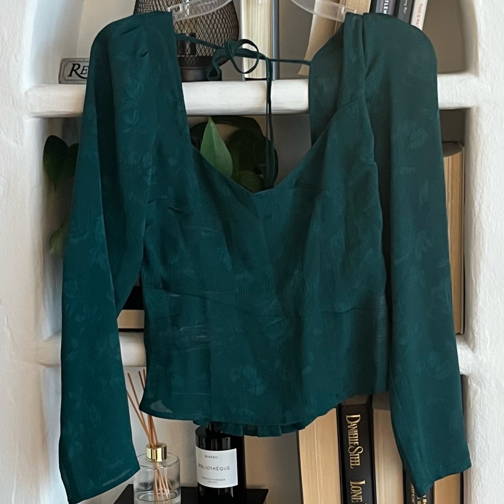 LEITH GREEN BLOUSE
